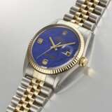 Rolex. ROLEX, STEEL AND GOLD DATE JUST WITH LAPIS LAZULI DIAL, REF. 16013 - Foto 2