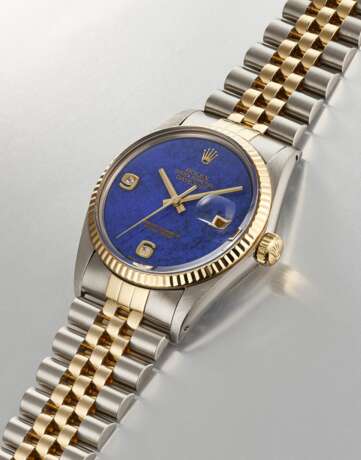 Rolex. ROLEX, STEEL AND GOLD DATE JUST WITH LAPIS LAZULI DIAL, REF. 16013 - фото 2