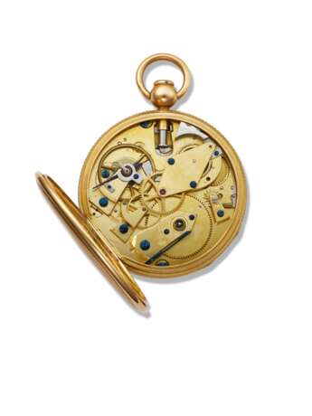 Breguet. BREGUET, 18K GOLD JUMP HOUR A TOC QUARTER REPEATING CYLINDER WATCH WITH GOLD DIAL, SOLD TO MONSIEUR JAMES - фото 2