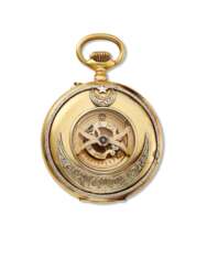 INVICTA, UNIQUE 18K GOLD AND DIAMOND-SET OPENFACE KEYLESS LEVER CENTRE SECONDS WATCH WITH ONE-MINUTE TOURBILLON, GOLD MOVEMENT AND REGULATOR-STYLE DIAL, MADE FOR AHMED II PASHA BEY OF TUNISIA