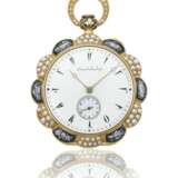 BLONDEL & MELLY, 18K GOLD, ENAMEL AND PEARL-SET OPENFACE CYLINDER WATCH, MADE FOR THE TURKISH MARKET - фото 2
