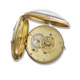 JAQUET DROZ ET LESCHOT, 18K GOLD, ENAMEL AND PEARL-SET OPENFACE VERGE WATCH WITH DATE - фото 3