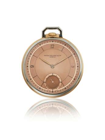 Patek Philippe. PATEK PHILIPPE, 18K WHITE AND PINK GOLD OPENFACE KEYLESS LEVER DRESS WATCH WITH PINK SECTOR DIAL - photo 1