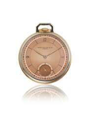 PATEK PHILIPPE, 18K WHITE AND PINK GOLD OPENFACE KEYLESS LEVER DRESS WATCH WITH PINK SECTOR DIAL