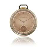Patek Philippe. PATEK PHILIPPE, 18K WHITE AND PINK GOLD OPENFACE KEYLESS LEVER DRESS WATCH WITH PINK SECTOR DIAL - фото 1
