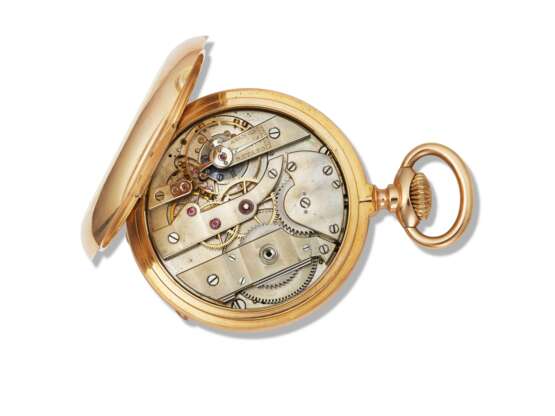 Patek Philippe. PATEK PHILIPPE, EARLY 18K PINK GOLD OPENFACE PERPETUAL CALENDAR KEYLESS LEVER WATCH WITH MOON PHASES AND LEAP YEAR INDICATOR - photo 2