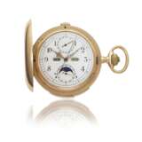 PHILIPPE DUBOIS & FILS, 14K PINK GOLD MINUTE REPEATING CALENDAR KEYLESS LEVER CHRONOGRAPH WATCH WITH MOON PHASES - фото 1