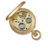 ARMY & NAVY COOPERATIVE SOCIETY LTD., 18K GOLD HALF HUNTER CASE KEYLESS LEVER TWO TRAIN MINUTE REPEATING GRANDE ET PETITE SONNERIE CLOCK WATCH - фото 1