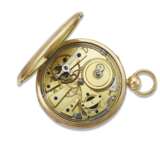 ANON, 18K GOLD OPENFACE QUARTER REPEATING CYLINDER WATCH - фото 2