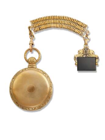 G.W. ROBINSON, 18K GOLD OPENFACE KEYWOUND LEVER WATCH MADE FOR THE SPANISH MARKET - фото 2
