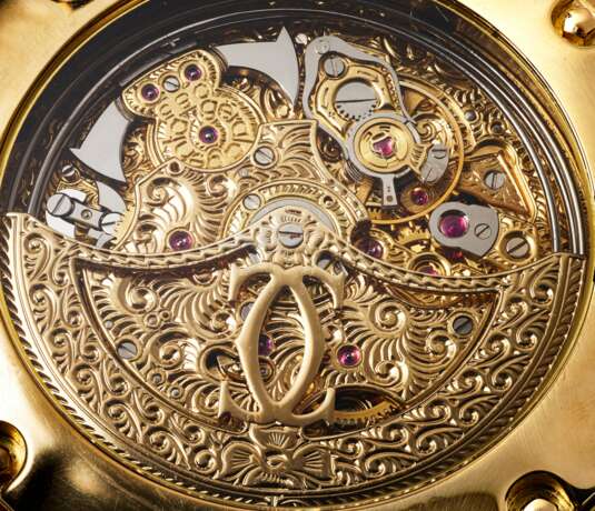 CARTIER. AN 18K GOLD MINUTE REPEATING PERPETUAL CALENDAR AUTOMATIC WRISTWATCH WITH MOON PHASES AND LEAP YEAR INDICATION - photo 2