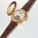 BREGUET. A VERY RARE 18K PINK GOLD LIMITED EDITION HALF HUNTER CASE TOURBILLON WRISTWATCH WITH ENAMEL DIAL - photo 2