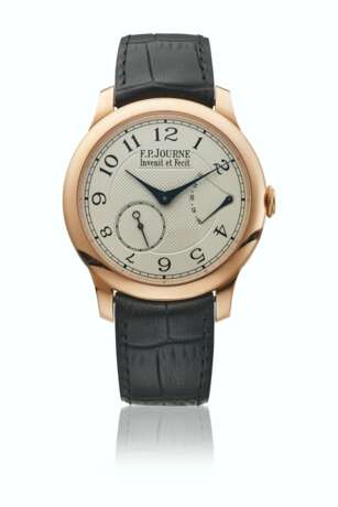 F.P. JOURNE. AN EARLY 18K PINK GOLD TWIN BARREL WRISTWATCH WITH POWER RESERVE AND CERTIFICATE OF AUTHENTICITY - photo 1