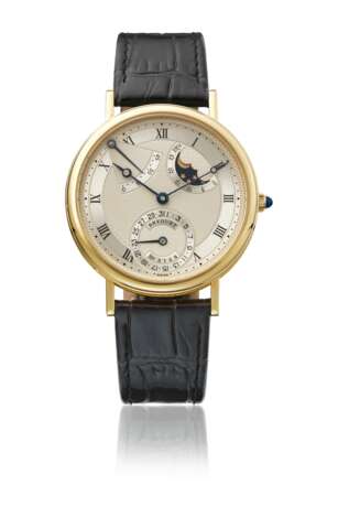 BREGUET. AN 18K GOLD AUTOMATIC WRISTWATCH WITH DATE, POWER RESERVE AND MOON PHASES INDICATION - photo 1