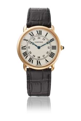 CARTIER. AN ELEGANT 18K PINK GOLD AUTOMATIC WRISTWATCH - фото 1