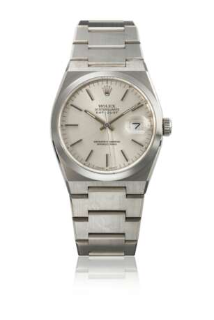 ROLEX. A RARE STAINLESS STEEL WRISTWATCH WITH SWEEP CENTRE SECONDS, DATE AND BRACELET - photo 1