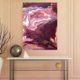 Pink sunset Plywood Acrylic paint Abstract art Russia 2021 - photo 1