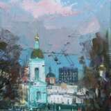 СТАРИННАЯ УЛОЧКА В МОСКВЕ 2009 под заказ Canvas on the subframe Oil paint Impressionism Cityscape Russia 2009 - photo 2
