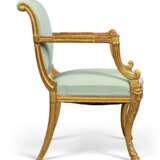 A PAIR OF REGENCY GILTWOOD OPEN ARMCHAIRS - photo 3