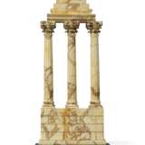 TWO ITALIAN GIALLO SIENA MARBLE MODELS OF SURVIVING SECTIONS OF THE TEMPLES OF CASTOR AND POLLUX AND VESPASIAN - Foto 2