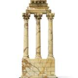 TWO ITALIAN GIALLO SIENA MARBLE MODELS OF SURVIVING SECTIONS OF THE TEMPLES OF CASTOR AND POLLUX AND VESPASIAN - photo 3