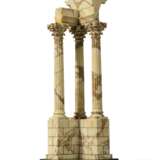 TWO ITALIAN GIALLO SIENA MARBLE MODELS OF SURVIVING SECTIONS OF THE TEMPLES OF CASTOR AND POLLUX AND VESPASIAN - Foto 4