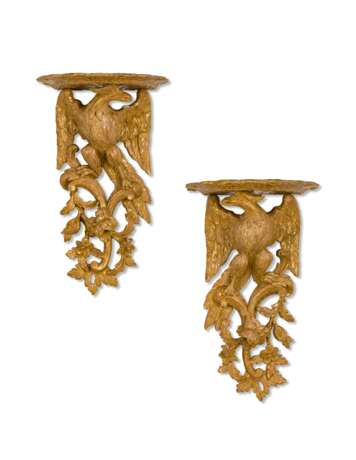 A PAIR OF GEORGE III GILTWOOD BRACKETS - Foto 1