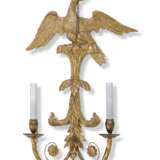 A SET OF FOUR REGENCY GILTWOOD TWIN-BRANCH WALL-LIGHTS - photo 4