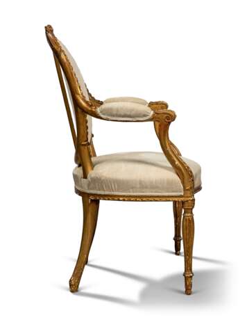 A PAIR OF GEORGE III GILTWOOD OPEN ARMCHAIRS - фото 2