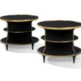 A PAIR OF EBONISED AND PARCEL-GILT CIRCULAR LOW BOOKCASES - photo 2