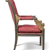 A REGENCY REVIVAL PARCEL-GILT AND SIMULATED CALAMANDER ARMCHAIR - photo 3