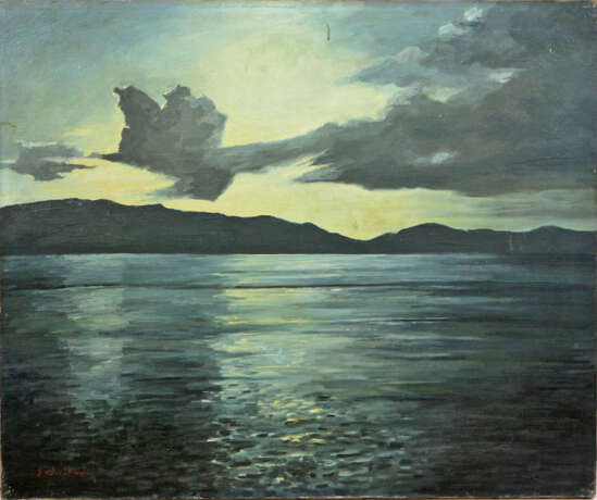 Sonnenuntergang am See - signiert - photo 1