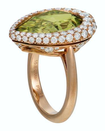 COLORED DIAMOND AND DIAMOND RING - photo 3