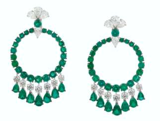 GRAFF EMERALD AND DIAMOND &#39;GYPSY&#39; EARRINGS