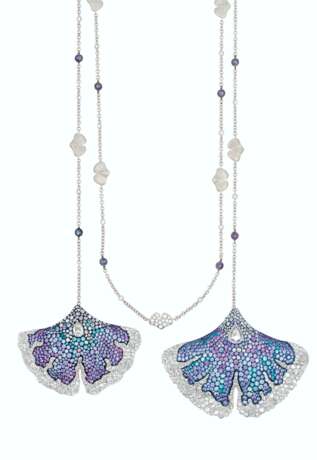 CARNET DIAMOND AND MULTI-GEM LARIAT NECKLACE - Foto 1