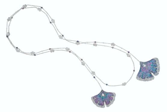 CARNET DIAMOND AND MULTI-GEM LARIAT NECKLACE - Foto 3