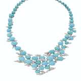 STERL&#201; SET OF TURQUOISE AND DIAMOND JEWELRY - photo 4