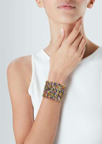 TONY DUQUETTE MULTI-COLORED SAPPHIRE AND RUBY BRACELET - photo 2