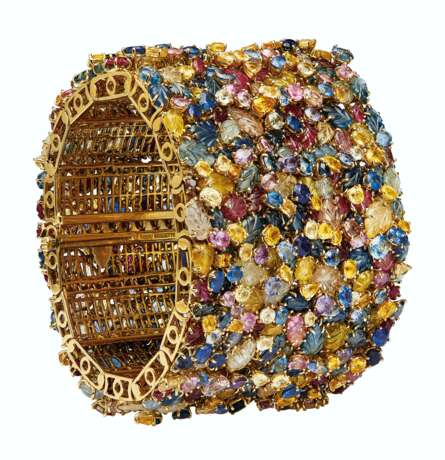 TONY DUQUETTE MULTI-COLORED SAPPHIRE AND RUBY BRACELET - photo 3