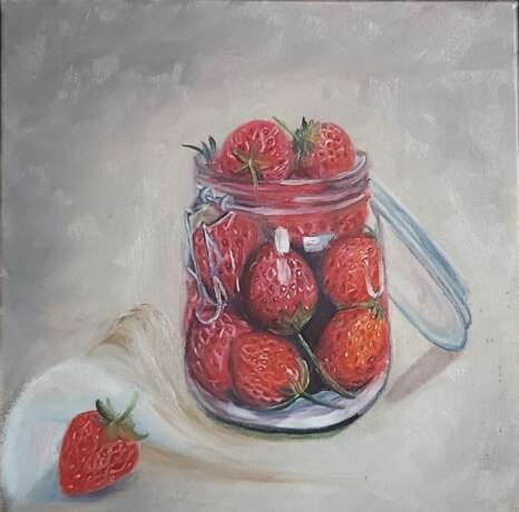 Painting “Fresh strawberry”, Canvas, Oil, Contemporary art, Still life, Ukraine, 2021 - photo 1