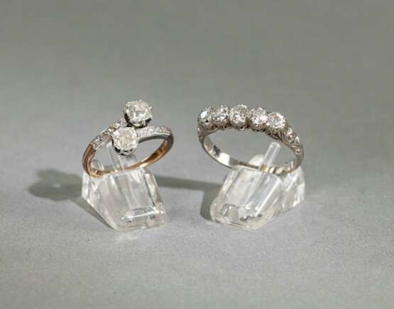 Zwei Diamantringe, - Foto 6