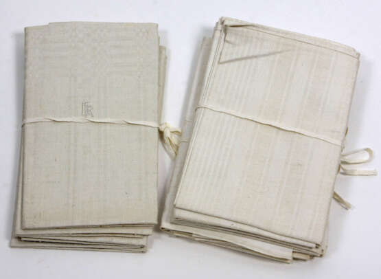 3 Sätze Leinen Handtücher um 1930 - Foto 1