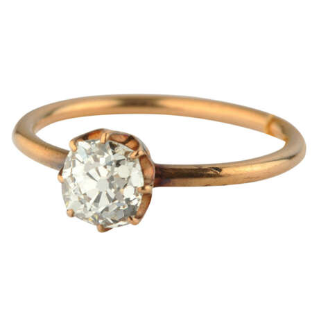 Кольцо старинное из золота с бриллиантом - photo 1