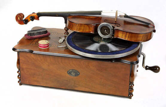Grammophon Unikat mit Geige - Foto 1