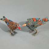 Paar Vögel mit Glassteinbesatz u.a., - photo 5