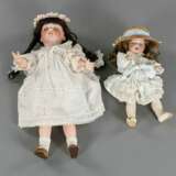 Zwei Porzellankopf-Puppen - photo 2