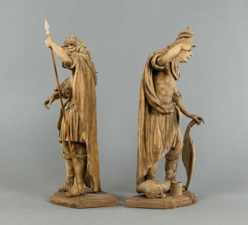 Paar Heiligenfiguren, unter anderem Hl. Florian - photo 2