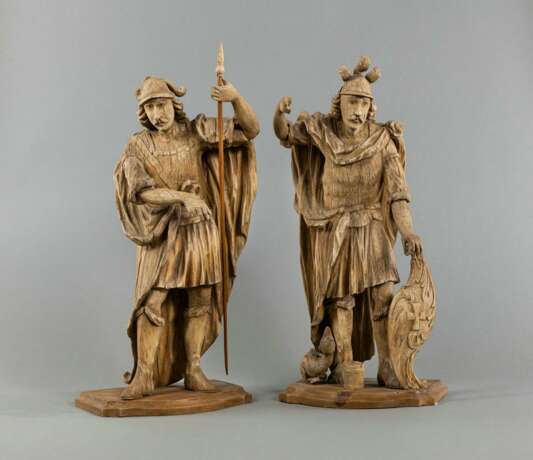 Paar Heiligenfiguren, unter anderem Hl. Florian - Foto 5
