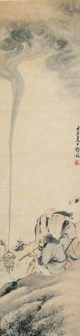 Im Stil von Ye Hang (1816-1884): Malerei mit Darstellung von Daoisten, Tusche und Farbe auf Papier - фото 1