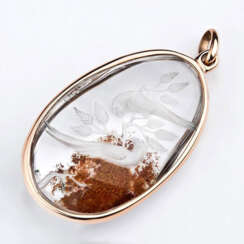 Pendant with rock crystal